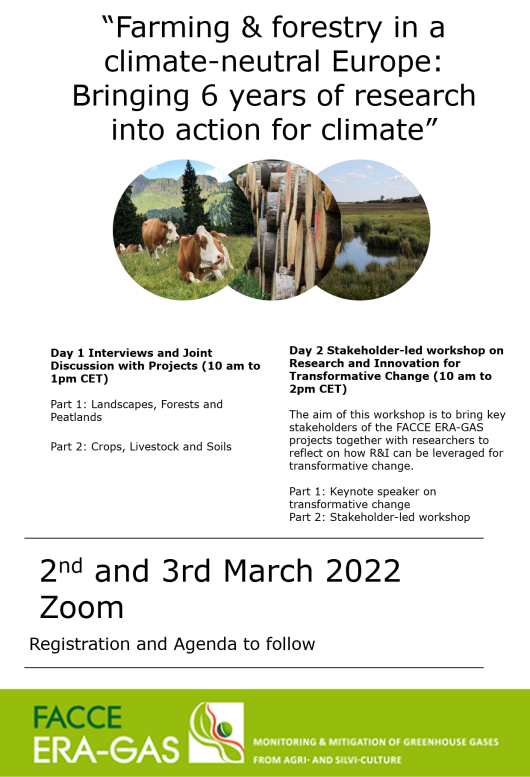 SAVE THE DATE! 2 & 3 March 2022 FACCE ERA-GAS research programme meeting and workshop
      on transformative change